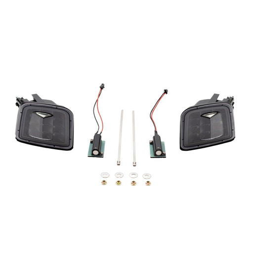 Molded Innovations Sequential LED Front Turn Signal Housings Black Base w/ Clear Lense 2015-2021 WRX / 2015-2017 STI - MI15-LEDTS-BK/CL - Subimods.com