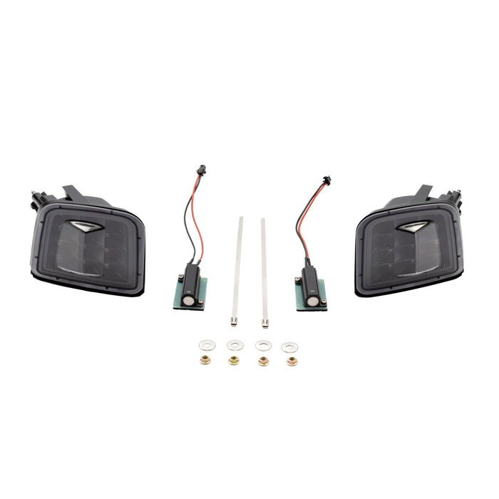 Molded Innovations Sequential LED Front Turn Signal Housings Black Base w/ Clear Lense 2015-2021 WRX / 2015-2017 STI - MI15-LEDTS-BK/CL - Subimods.com