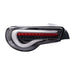 Molded Innovations Vector Style Sequential LED Tail Lights Carbon Fiber Lens w/ Black Base & White Bar 2013-2021 BRZ / FRS / GT86 - TY11-8612-BWF - Subimods.com