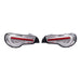 Molded Innovations Vector Style Sequential LED Tail Lights Clear Lens w/ Chrome Base & White Bar 2013-2021 BRZ / FRS / GT86 - TY11-8612-CWC - Subimods.com