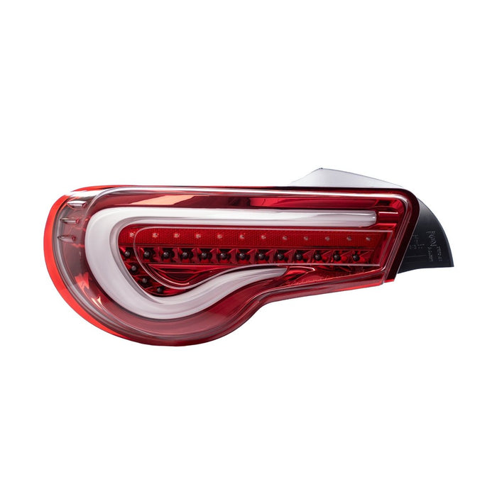 Molded Innovations Vector Style Sequential LED Tail Lights Clear Lens w/ Red Base & White Bar 2013-2021 BRZ / FRS / GT86 - TY11-8612-RWC - Subimods.com