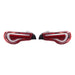 Molded Innovations Vector Style Sequential LED Tail Lights Clear Lens w/ Red Base & White Bar 2013-2021 BRZ / FRS / GT86 - TY11-8612-RWC - Subimods.com