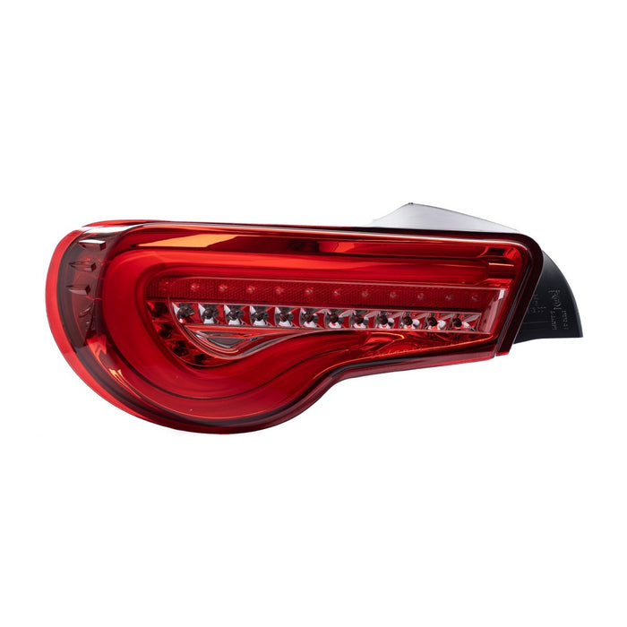 Molded Innovations Vector Style Sequential LED Tail Lights Red Lens w/ Chrome Base & White Bar 2013-2021 BRZ / FRS / GT86 - TY11-8612-CWR - Subimods.com