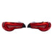 Molded Innovations Vector Style Sequential LED Tail Lights Red Lens w/ Chrome Base & White Bar 2013-2021 BRZ / FRS / GT86 - TY11-8612-CWR - Subimods.com