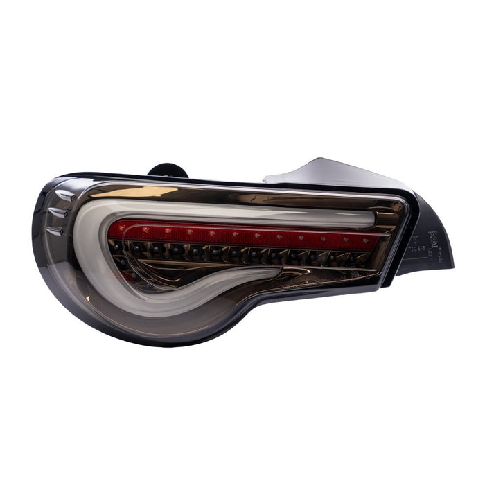 Molded Innovations Vector Style Sequential LED Tail Lights Smoked Lens w/ Gold Base & White Bar 2013-2021 BRZ / FRS / GT86 - TY11-8612-GWS - Subimods.com
