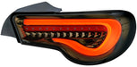 Molded Innovations Vector Style Sequential LED Tail Lights Smoked Lens w/ Gold Base & White Bar 2013-2021 BRZ / FRS / GT86 - TY11-8612-GWS - Subimods.com