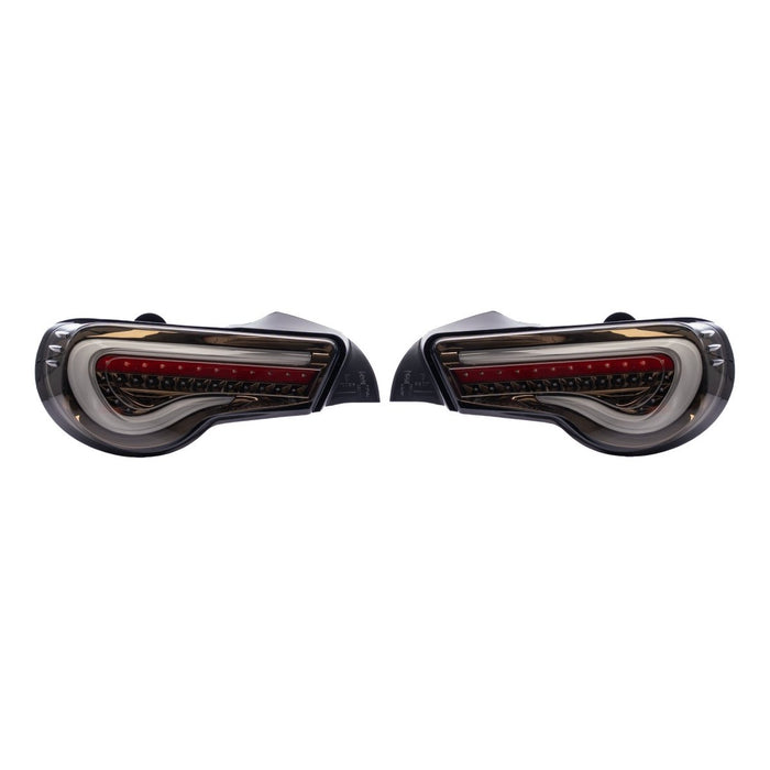 Molded Innovations Vector Style Sequential LED Tail Lights Smoked Lens w/ Gold Base & White Bar 2013-2021 BRZ / FRS / GT86 - TY11-8612-GWS - Subimods.com