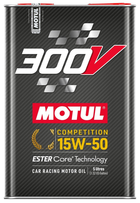 Motul 300V 15W-50 Competition Full Synthetic Motor Oil 5L Bottle - 110861 - Subimods.com