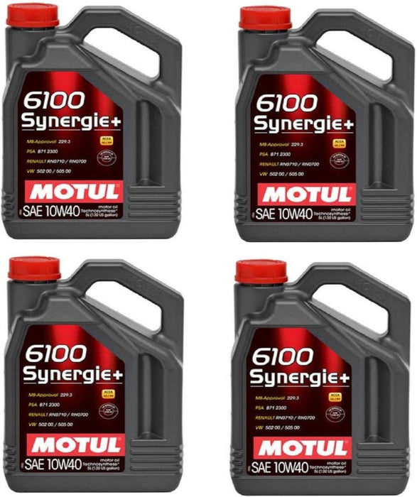 Motul 6100 10W-40 SYNERGIE+ Motor Oil Case (4x 5L Bottles) - 108647-4 - Subimods.com