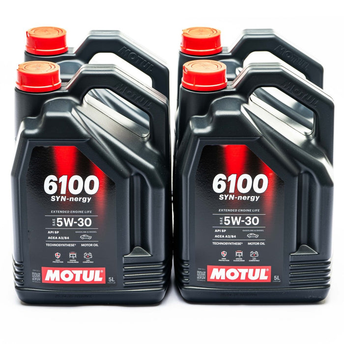 Motul 6100 5W - 30 SYN - NERGY Motor Oil Case (4x 5L Bottles) - 113145-4 - Subimods.com