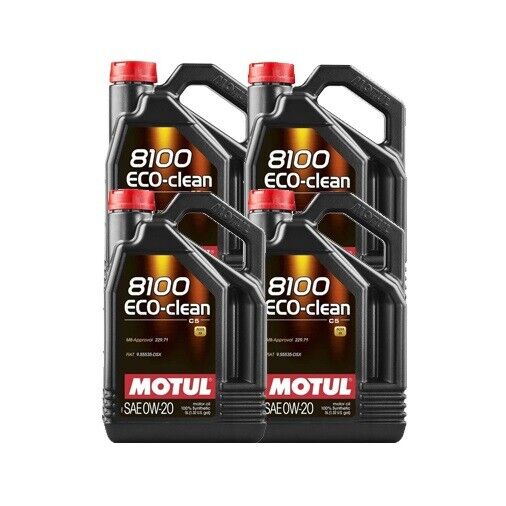 Motul 8100 0W-20 Eco-clean Motor Oil Case (4x 5L Bottles) - 108862-4 - Subimods.com