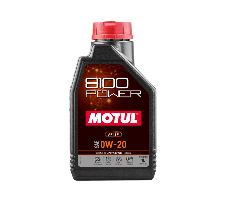 Motul 8100 0W20 Power Motor Oil 1L Bottle - 111798 - Subimods.com