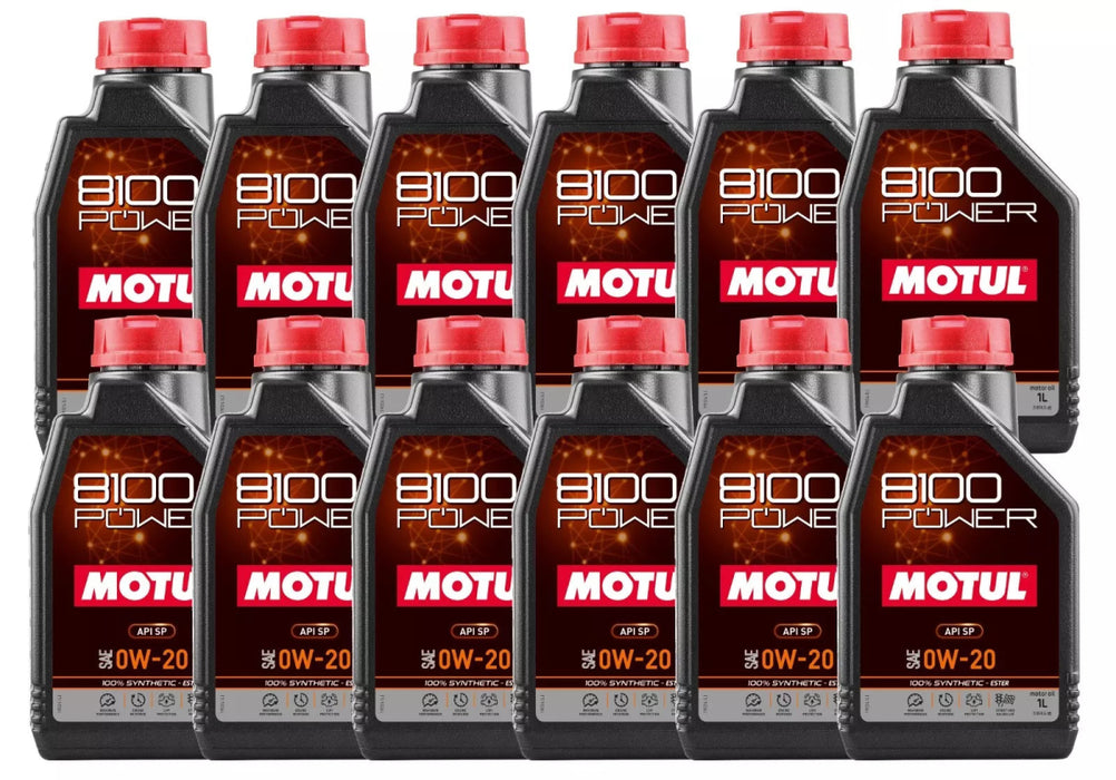 Motul 8100 0W20 Power Motor Oil Case (12x 1L Bottles) - 111798 - 12 - Subimods.com