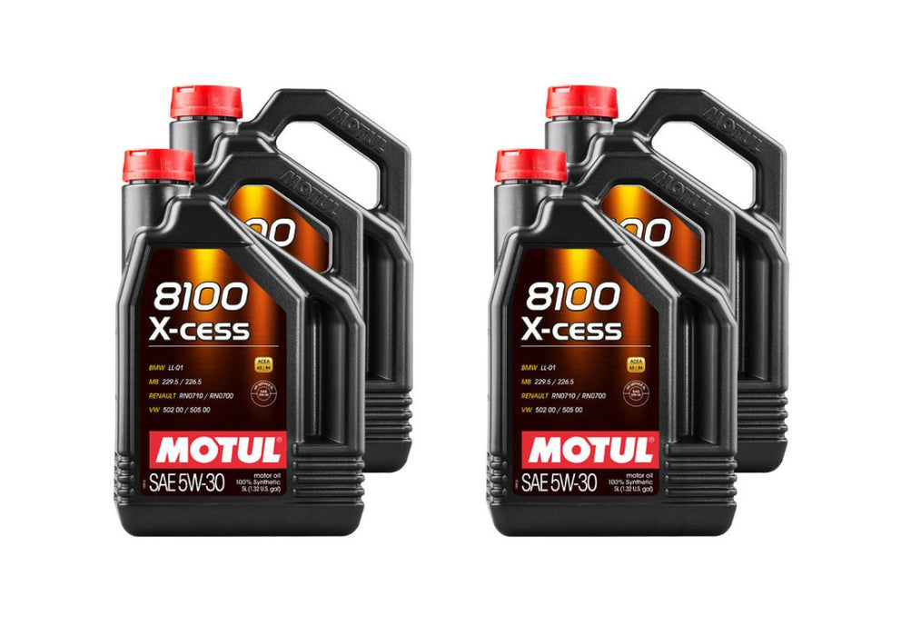 Motul 8100 5W-30 X-cess Motor Oil Case (4x 5L Bottles) - 108946-4 - Subimods.com