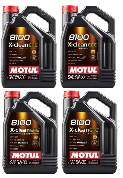 Motul 8100 5W-30 X-clean EFE Motor Oil Case (4x 5L Bottles) - 111378-4 - Subimods.com