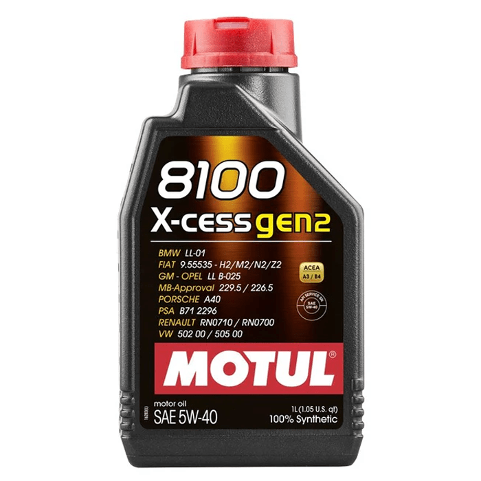 Motul 8100 5W - 40 X - cess Gen 2 Motor Oil 1L Bottle - 110904 - Subimods.com