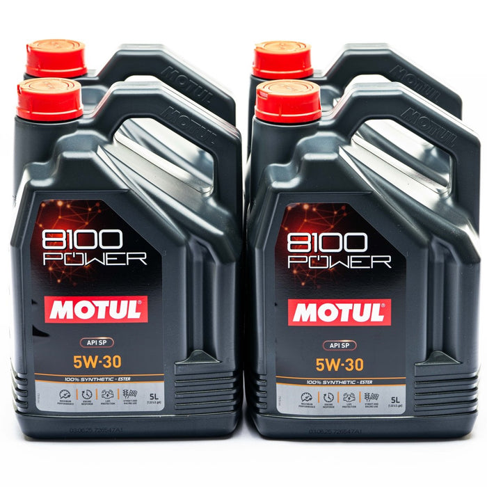 Motul 8100 5W30 Power Motor Oil Case (4x 5L Bottles) - 111801-4 - Subimods.com