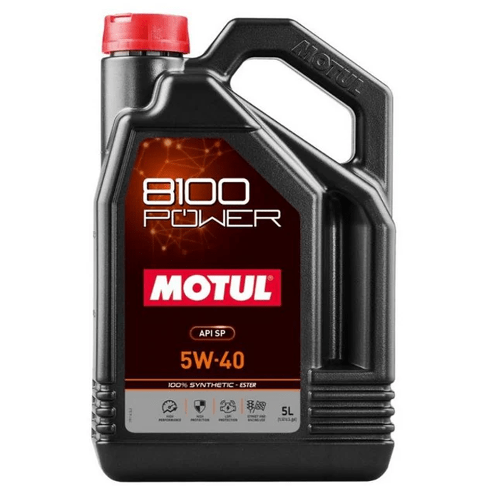 Motul 8100 5W40 Power Motor Oil 5L Bottle - 111809 - Subimods.com