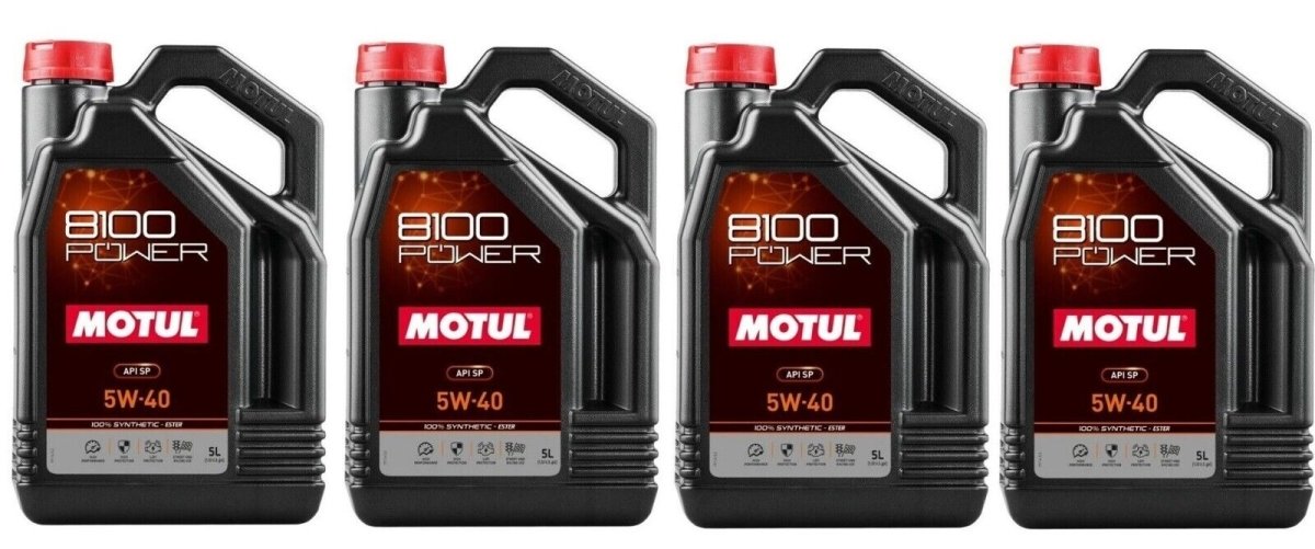 Motul 8100 5W40 Power Motor Oil Case (4x 5L Bottles) - 111809-4 - Subimods.com