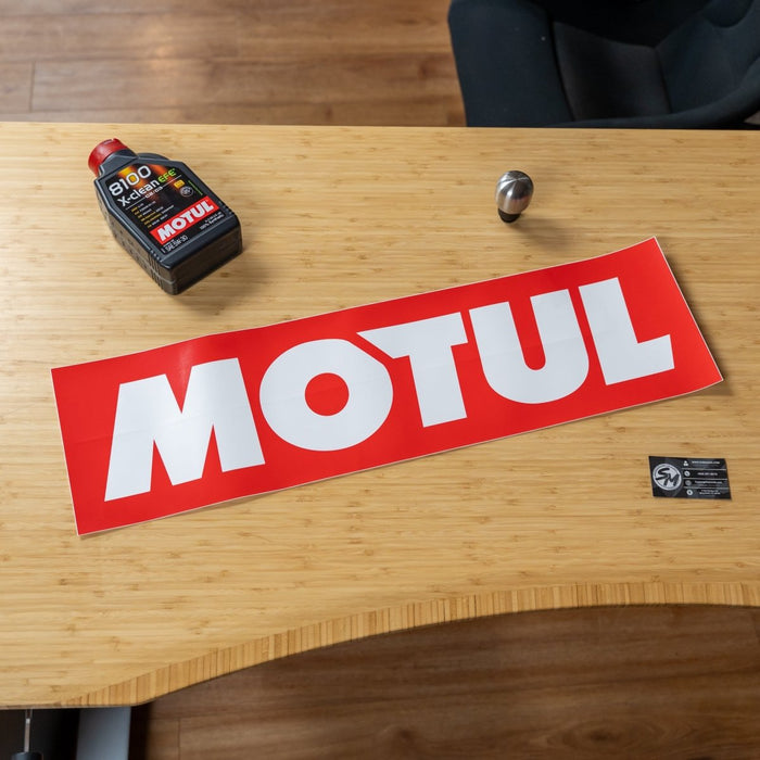 Motul Box Style Window Banner Red w/ White Logo - MOT-011 - Subimods.com