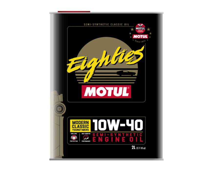 Motul Classic Eighties 10W - 40 Motor Oil 2L Bottle - 110619 - Subimods.com