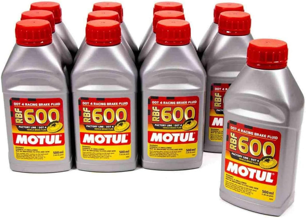 Motul RBF600 Synthetic Brake Fluid DOT 4 Case (12x 500ML Bottles) - 100949-12 - Subimods.com