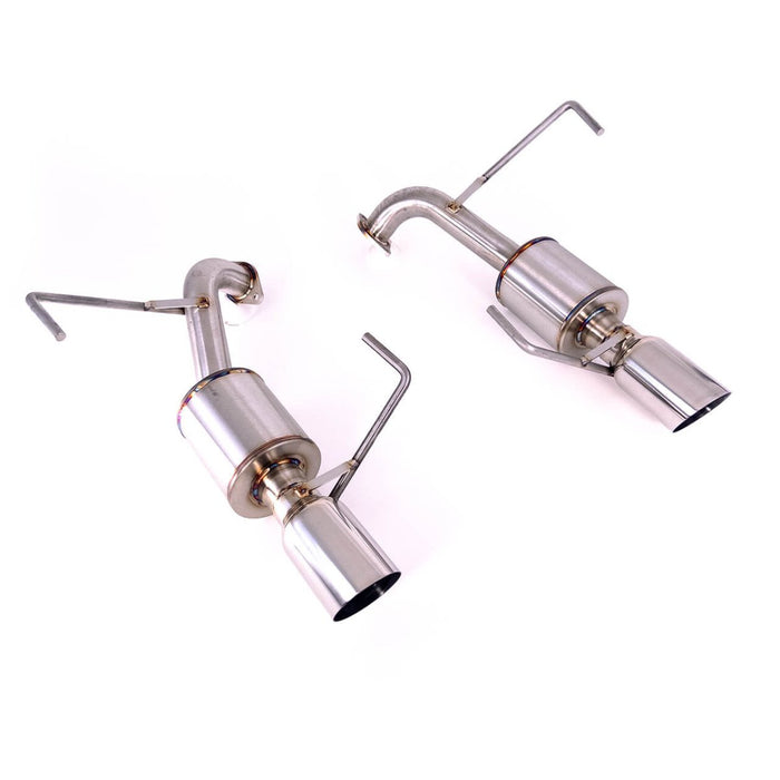 Nameless Axle Back 3.5" Single Wall Polished Tips w/ 5" Muffler 2008 - 2010 WRX Sedan - SUAB08WRXSED-5MU-35SWS - Subimods.com