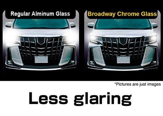 NAPOLEX Broadway Curved Wide View Rear Mirror Aluminum Glass Most Car Models - BW - 863 - Subimods.com