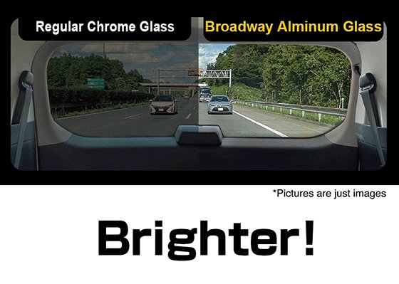 NAPOLEX Broadway Flat Wide View Rear Mirror Aluminum — Subimods.com