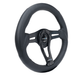 NRG Innovations 320MM Leather Steering Wheel w/ Black Center, Black Stitching, Carbon Center Spoke and Perforated Leather Grip - RST - 002RCF - Subimods.com