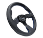 NRG Innovations 320MM Leather Steering Wheel w/ Black Center, Blue Stitching and Perforated Leather Grip - RST - 012R - BL - Subimods.com