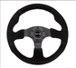 NRG Innovations 320MM Steering Wheel w/ Black Center, Black Stitching and Suede Grip - RST - 012S - Subimods.com