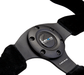 NRG Innovations 320MM Steering Wheel w/ Black Center, Black Stitching and Suede Grip - RST - 012S - Subimods.com