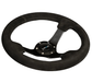 NRG Innovations 330mm Deep Dish Steering Wheel w/ Black Center, Black Stitching and Black Sparkled Suede Grip - RST - 033BK - S - Subimods.com