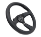 NRG Innovations 350MM Deep Dish Steering Wheel Smooth Leather w/ Black Center, Black Stitching and Perforated Leather Grip - RST - 023MB - R - Subimods.com