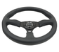 NRG Innovations 350MM Deep Dish Steering Wheel Smooth Leather w/ Black Center, Black Stitching and Perforated Leather Grip - RST - 023MB - R - Subimods.com