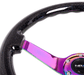 NRG Innovations 350mm Deep Dish Steering Wheel w/ Neochrome Center, and Black Sparkled Woodgrain Grip - RST - 036BSB - MC - Subimods.com