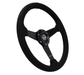 NRG Innovations 350MM Flat Steering Wheel w/ Black Center, Black Stitching and Black Alcantara Grip - RST - 037MB - SA - Subimods.com