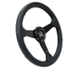 NRG Innovations 350MM Flat Steering Wheel w/ Black Center, Black Stitching and Black Perforated Leather Grip - RST - 037MB - PR - Subimods.com