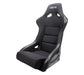 NRG Innovations Fiber Glass Fixed Back Racing Seat Large Black Cloth w/ Leather Patches - FRP - 301 - Subimods.com