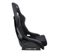 NRG Innovations Fiber Glass Fixed Back Racing Seat Large Black Cloth w/ Leather Patches - FRP - 301 - Subimods.com