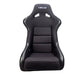 NRG Innovations Fiber Glass Fixed Back Racing Seat Large Black Cloth w/ Leather Patches - FRP - 301 - Subimods.com