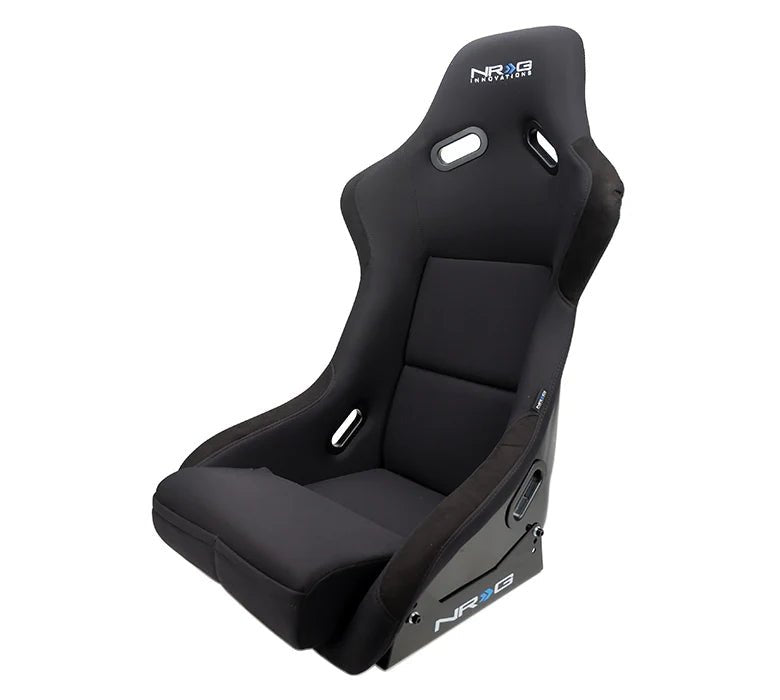 NRG Innovations Fiber Glass Fixed Back Racing Seat Large Black - FRP - 300 - Subimods.com