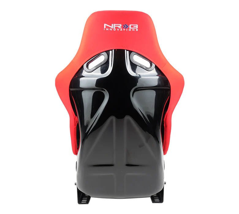 NRG Innovations Fiber Glass Fixed Back Racing Seat Large Red - FRP - 300RD - Subimods.com