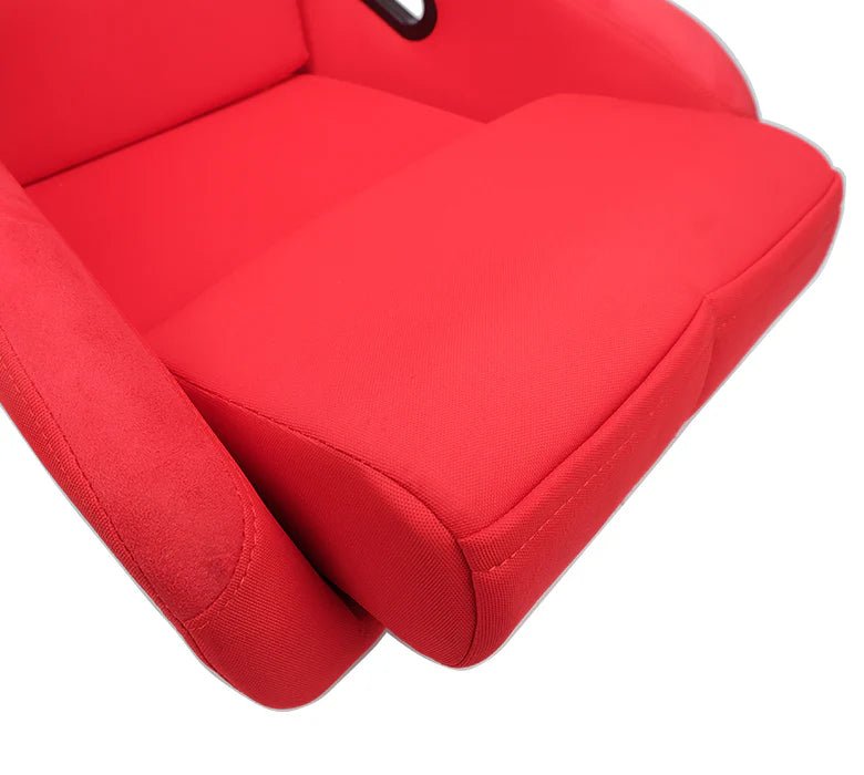NRG Innovations Fiber Glass Fixed Back Racing Seat Large Red - FRP - 300RD - Subimods.com