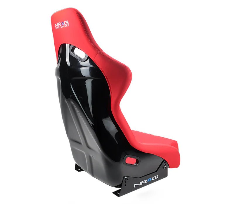 NRG Innovations Fiber Glass Fixed Back Racing Seat Large Red - FRP - 300RD - Subimods.com