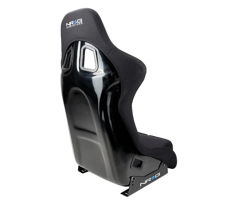 NRG Innovations Fiber Glass Fixed Back Racing Seat Medium Black - FRP - 310 - Subimods.com