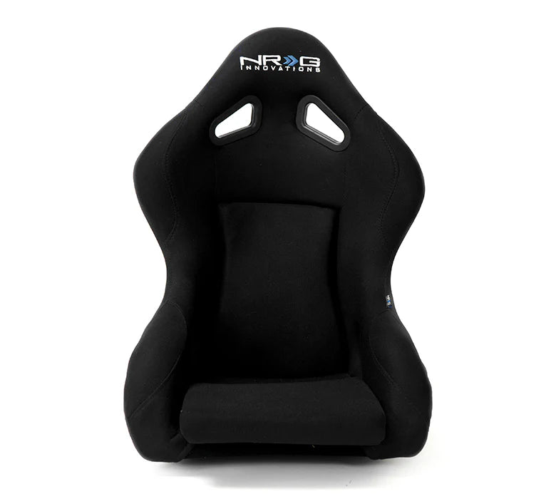 NRG Innovations Mini Bucket Seat Black w/ Black Shell - FRP - MINI - BK - Subimods.com