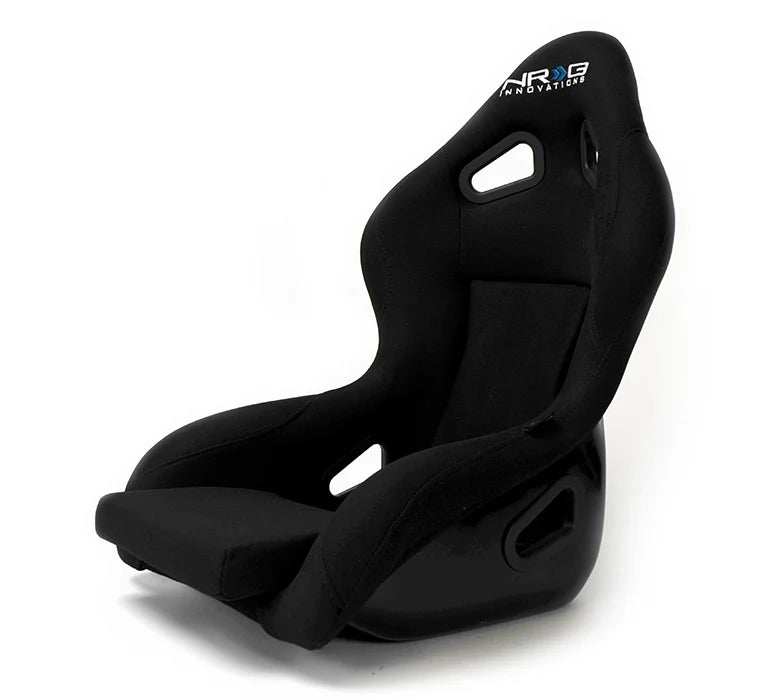 NRG Innovations Mini Bucket Seat Black w/ Black Shell - FRP - MINI - BK - Subimods.com