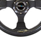 NRG Innovations Pilota Series 320MM Steering Wheel w/ Black Center, Black Stitching, Carbon Accents and Leather Grip - RST - 001CBL - Subimods.com